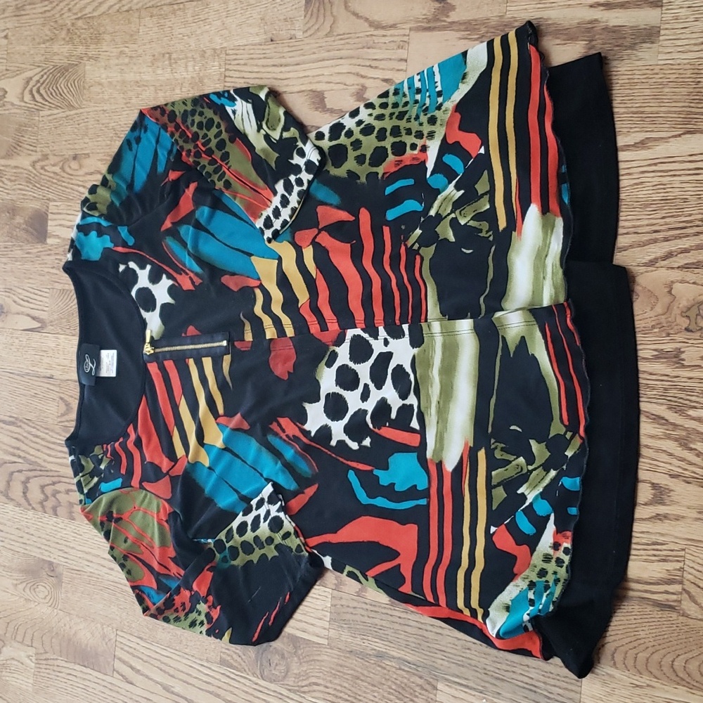 (S) Libra Colorful Eclectic Unique Business Casual Animal Print Flowy